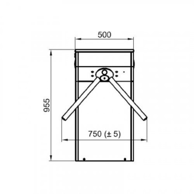 Двоспрямований турнікет-трипод Came 500 E з функцією антипаніка